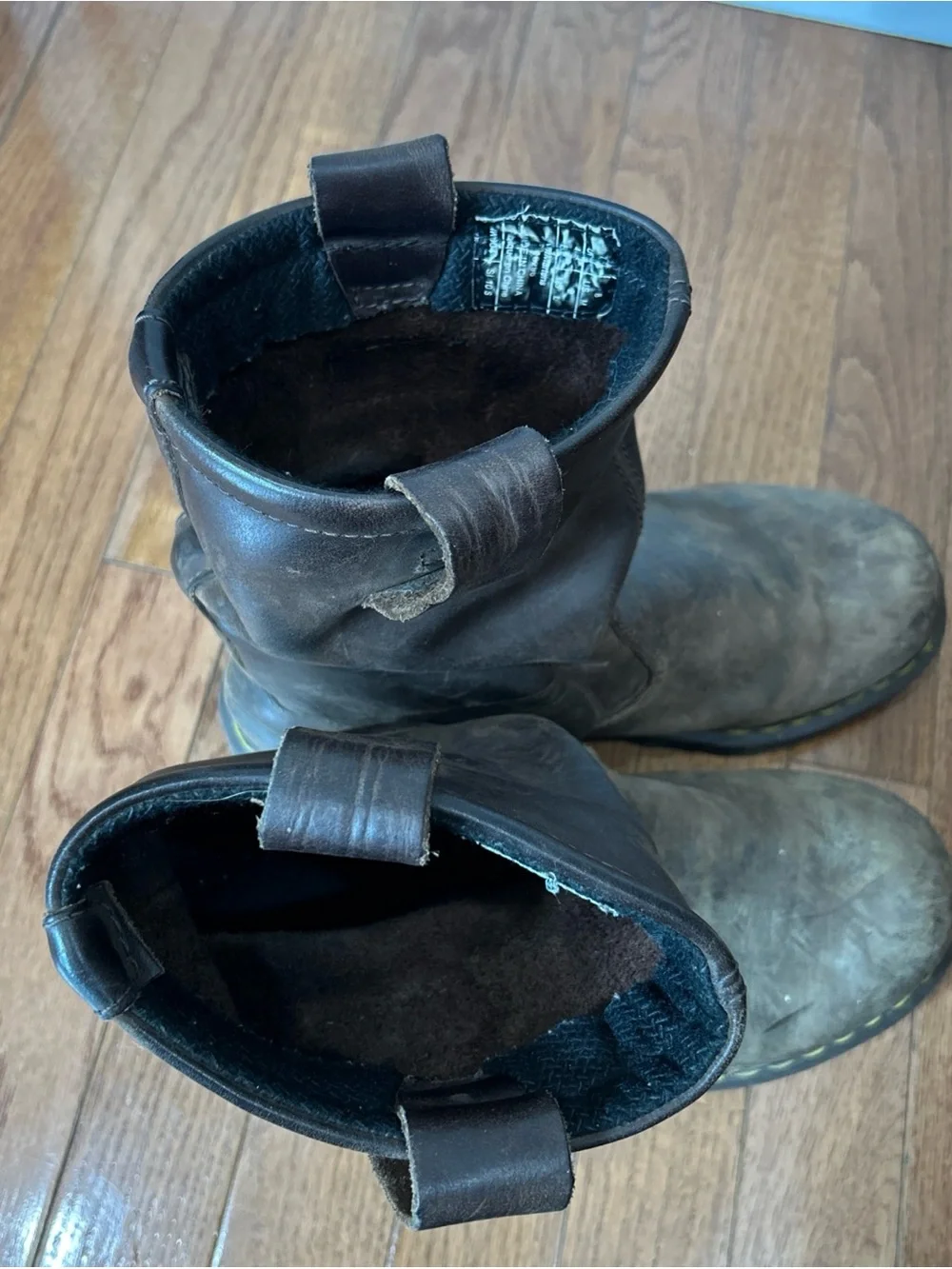 Dr. Martens Industrial Soft Toe Work Boots Leather Men’s Size 8 Brown